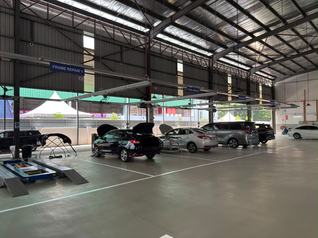 Toyota Semenyih frame and panel repair area
